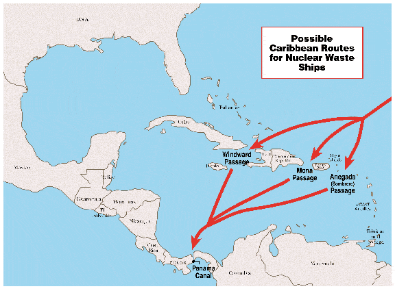 [Map of Caribbean Shipment Routes]